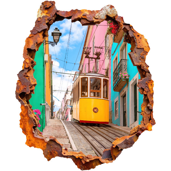 3D wall hole wallpaper 20x24 Nostalgic landscape