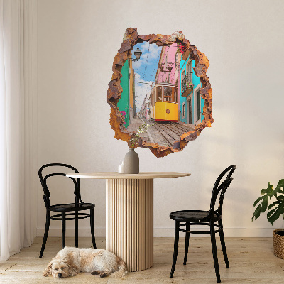 3D wall hole wallpaper 20x24 Nostalgic landscape