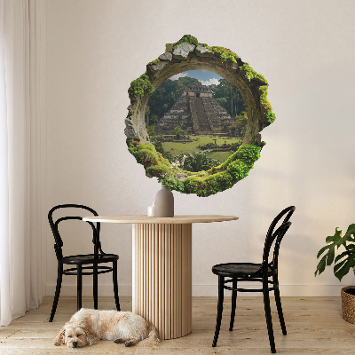 3D wall hole wallpaper 22x24 Tropical scenery