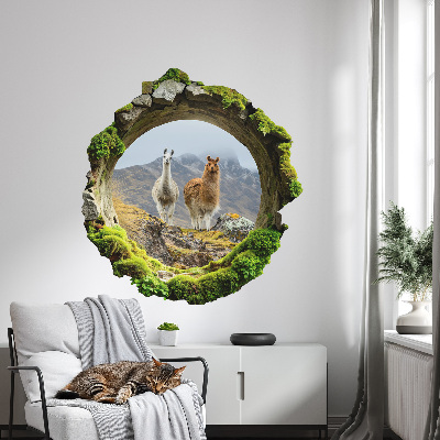 3D wall hole wallpaper 22x24 Mountain oasis