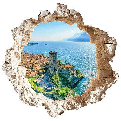 3D wall hole wallpaper 24x23 Cliff Castle