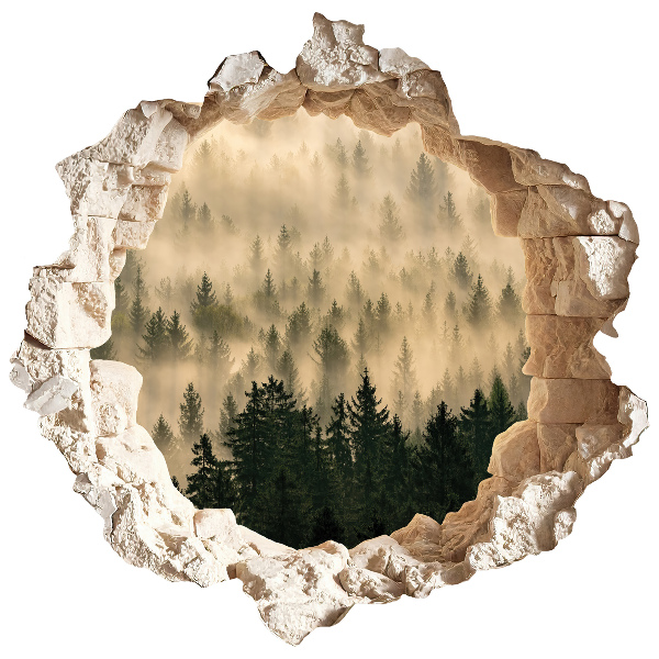 3D wall hole wallpaper 24x23 Mystical forest