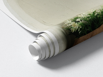 3D effect wall sticker 18x24 Jute bouquet