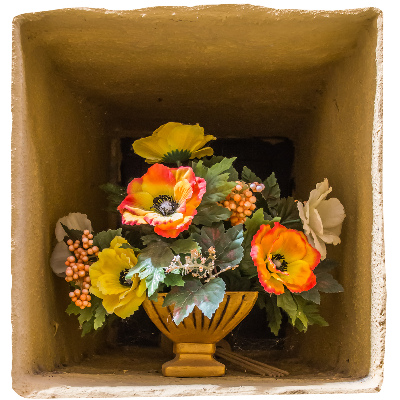 3D effect wall sticker 22x24 Flowers vase