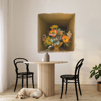 3D effect wall sticker 22x24 Flowers vase