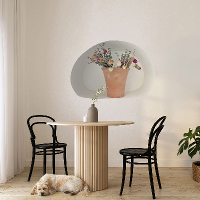 3D effect wall sticker 24x16 Dry flowers