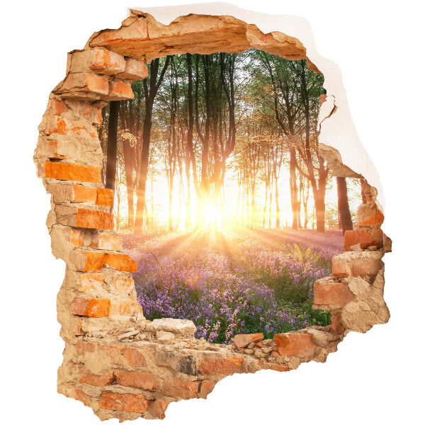 3D wall hole wallpaper 27x31 Forest Breakthrough