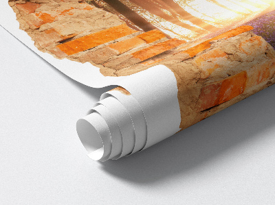 3D wall hole wallpaper 27x31 Forest Breakthrough