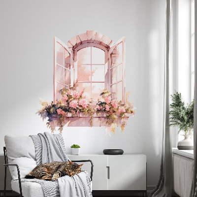 Window sticker wallpaper 30x31 Rustic window