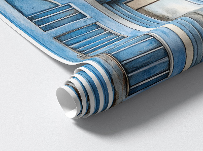 Window sticker wallpaper 28x31 Wooden shutters