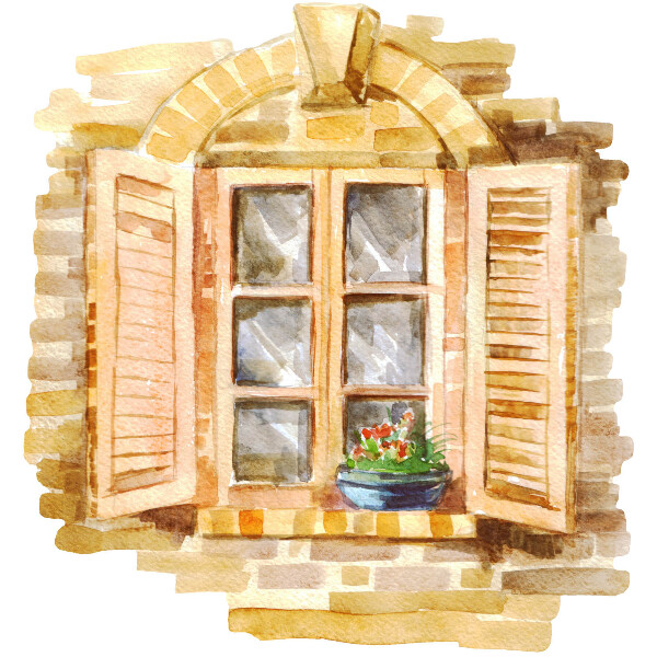 Window sticker wallpaper 29x31 Idyllic window