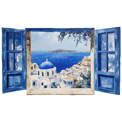 Window sticker wallpaper 31x18 Greek landscape
