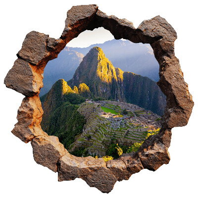 3D wall hole wallpaper 31x31 Rock Window