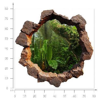 3D wall hole wallpaper 31x31 Green wonder