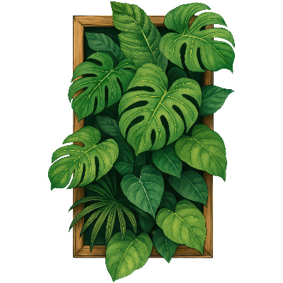 3D effect wall sticker 21x31 Tropical oasis