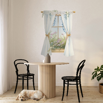 Window sticker wallpaper 23x31 Curtains with a view