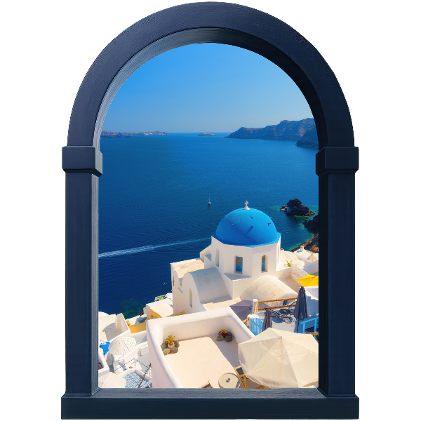 Window sticker wallpaper 22x31 Mediterranean view