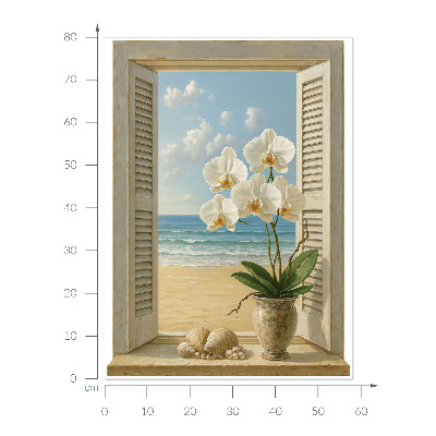 Window sticker wallpaper 23x31 Sea Window