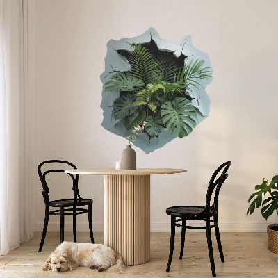 3D wall hole wallpaper 28x31 Plant explosion