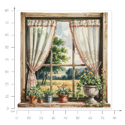 Window sticker wallpaper 31x31 Idyllic window