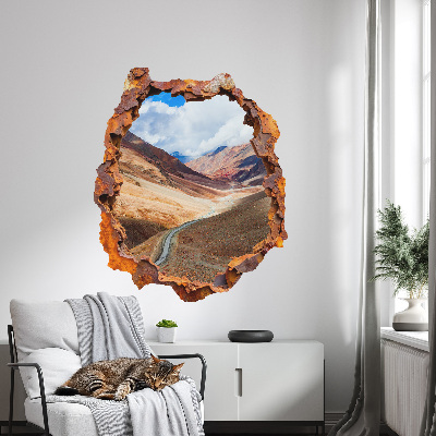 3D wall hole wallpaper 26x31 Mountain landscape
