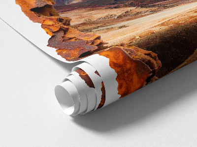 3D wall hole wallpaper 26x31 Mountain landscape