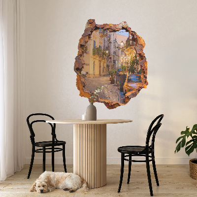 3D wall hole wallpaper 26x31 Night lights