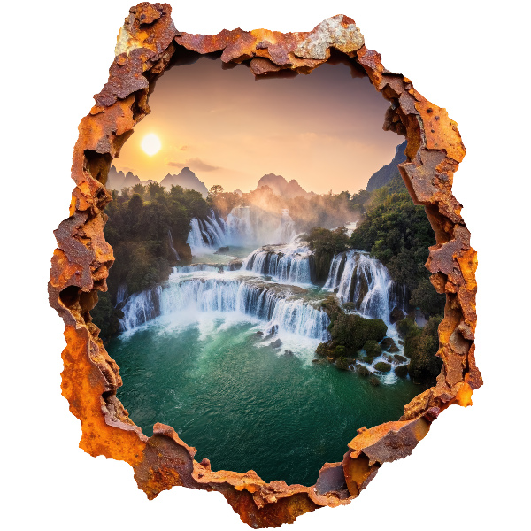 3D wall hole wallpaper 26x31 Natural panorama