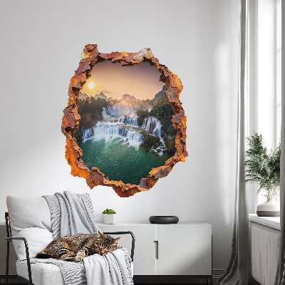 3D wall hole wallpaper 26x31 Natural panorama