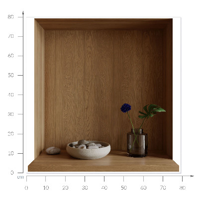 3D effect wall sticker 31x31 Natural decorations