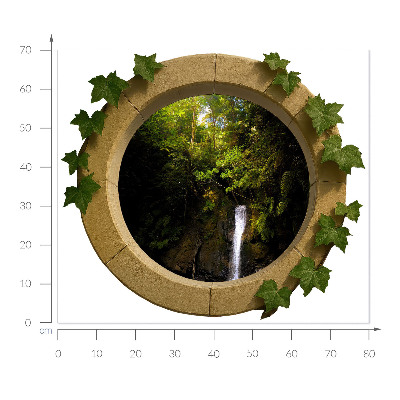 Window sticker wallpaper 31x28 Green landscape