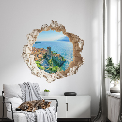 3D wall hole wallpaper 31x31 Cliff Castle