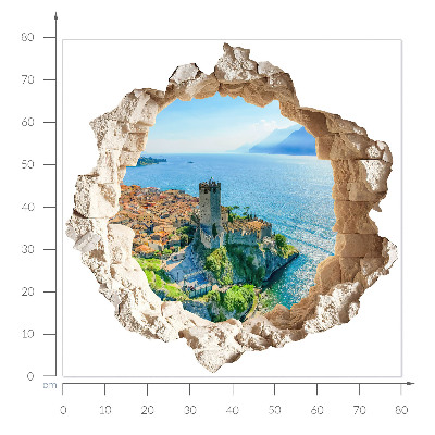 3D wall hole wallpaper 31x31 Cliff Castle