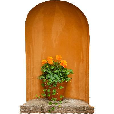 3D effect wall sticker 20x31 Flowers in a pot