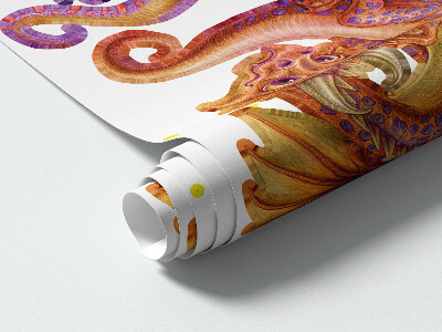 Wall sticker 100x80 Colorful dragons in a cartoon fairy tale aesthetic