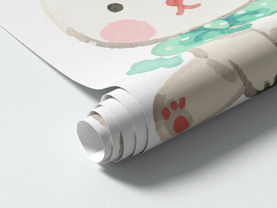 Wall sticker 100x178 Adorable pastel toys in a watercolor style