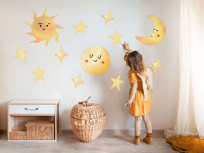 Wall sticker 100x149 Watercolor sky with stars and pastels