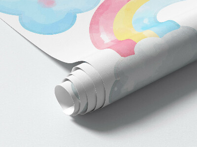 Wall sticker 100x148 Nature pastel sky motifs in watercolor style