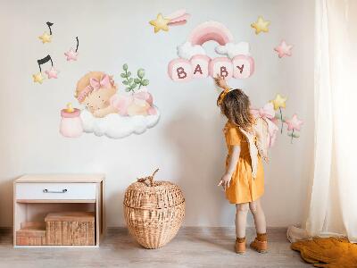 Wall sticker 100x142 Pastel watercolor decorations for a little princess