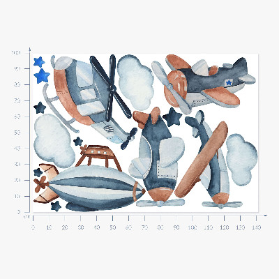 Wall sticker 100x142 Pastel air means of transport watercolor