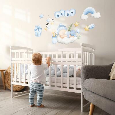 Wall sticker 100x161 Pastel watercolor decorations for a boy