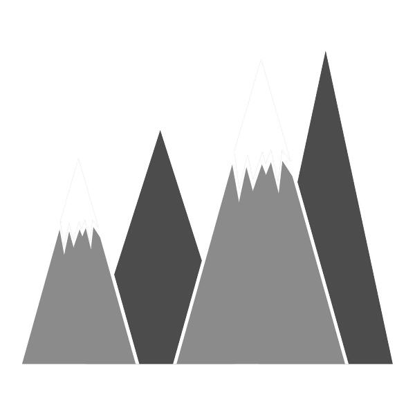 Wall sticker 100x159 Winter mountain peaks in an illustrative view
