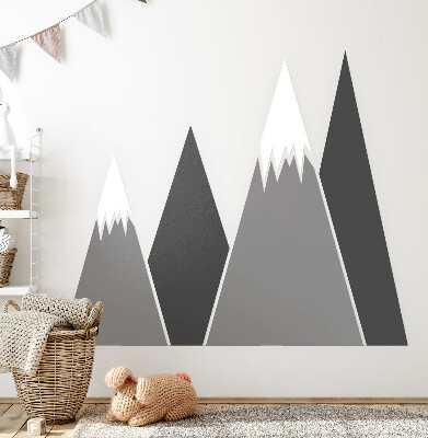 Wall sticker 100x159 Winter mountain peaks in an illustrative view
