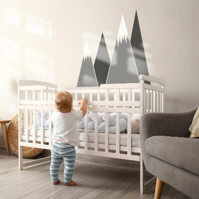 Wall sticker 100x159 Winter mountain peaks in an illustrative view