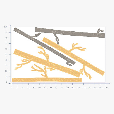 Wall sticker 100x169 Pastel forest with decorative trees