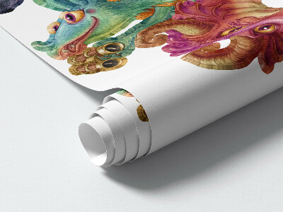 Wall sticker 130x174 A cartoon family of dragons