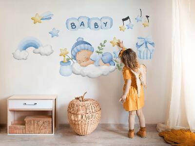 Wall sticker 130x209 Pastel watercolor decorations for a boy