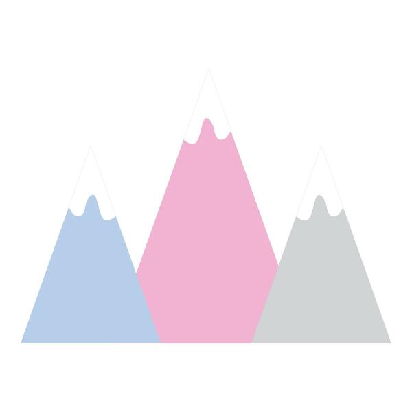Wall sticker 130x228 Pastel mountain peaks with snow-capped peaks