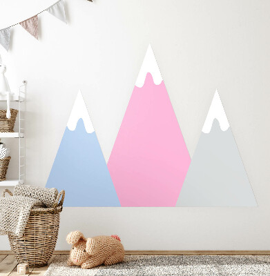 Wall sticker 130x228 Pastel mountain peaks with snow-capped peaks