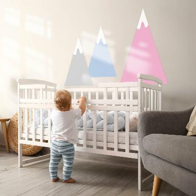 Wall sticker 130x228 Pastel mountain peaks with snow-capped peaks